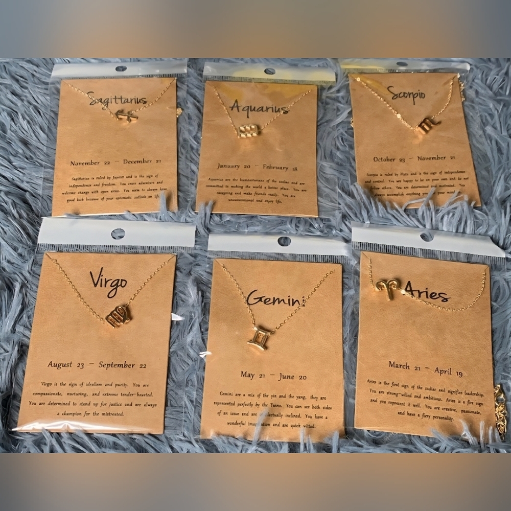 Gold Zodiac Necklace - Picture 2 of 2